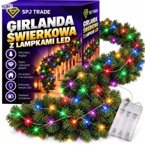 Girlanda świąteczna 280 cm z lampkami LED 100 diod