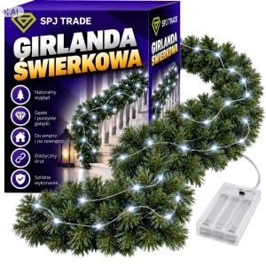 Girlanda świąteczna 280 cm z lampkami LED 50 diod