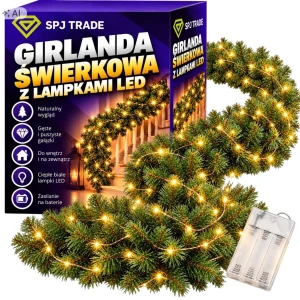 Girlanda świąteczna 280 cm z lampkami LED 50 diod