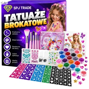 Tatuaże brokatowe zmywalne dla dzieci od 3 lat