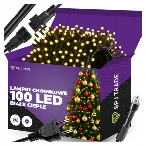 Lampki choinkowe 100 LED ciepły biały, 8 m, 8 trybów