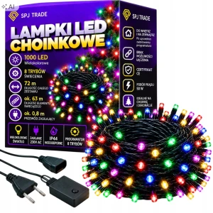 Lampki choinkowe 1000 led multikolor 73 m ip44