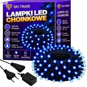 Lampki choinkowe 500 led niebieski 35 m