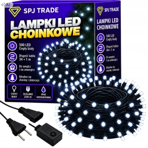 Lampki choinkowe 500 led zimny biały 35 m