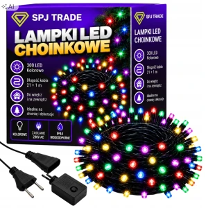 Lampki choinkowe 300 led multikolor 22 m