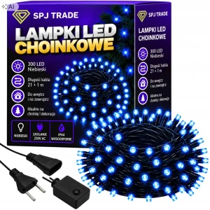 Lampki choinkowe 300 led niebieski 22 m