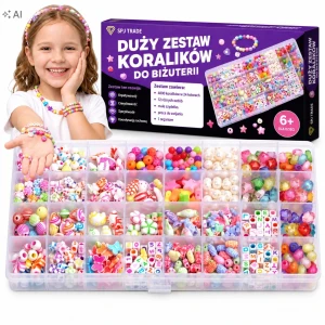 Zestaw koralików do bransoletek 4800 sztuk, 6x9 mm