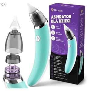 Aspirator do nosa elektryczny, 6 poziomów mocy, akumulatorowy