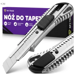 Nóż do tapet metalowy, ostrze łamane 18 mm