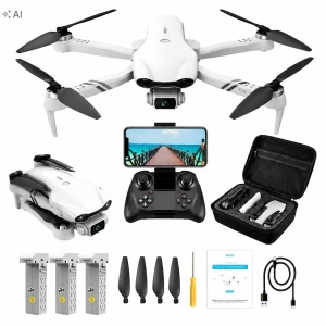 Dron F10 z dwiema kamerami 4K zasięg 2000 m 3 akumulatory