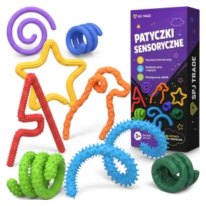 Patyczki sensoryczne antystresowe gniotki, 8 szt.