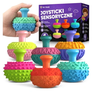 Zabawki sensoryczne antystresowe, grzybek fidget joystick, 6 szt.