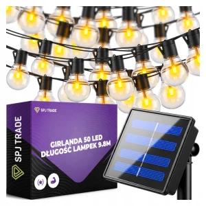 Lampki solarne ogrodowe 50 LED, 5,8 m, kulki 1,5 cm