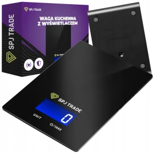 Waga kuchenna elektroniczna szklana dotykowa 5kg, czarna