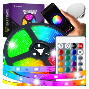 Taśma led RGB 5 m, 300 diod 5050, sterowanie bluetooth