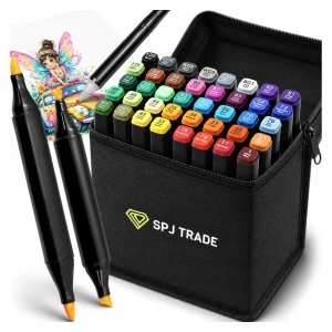 Markery alkoholowe 48 szt, dwustronne, z etui