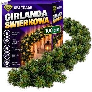 Girlanda świąteczna 100 cm, polska produkcja
